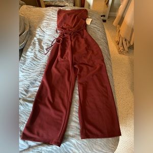 Womens xl jumpsuit burgundy